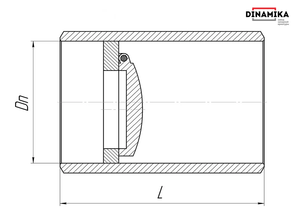 Обратный клапан 19нж38нж Ду80 под приварку