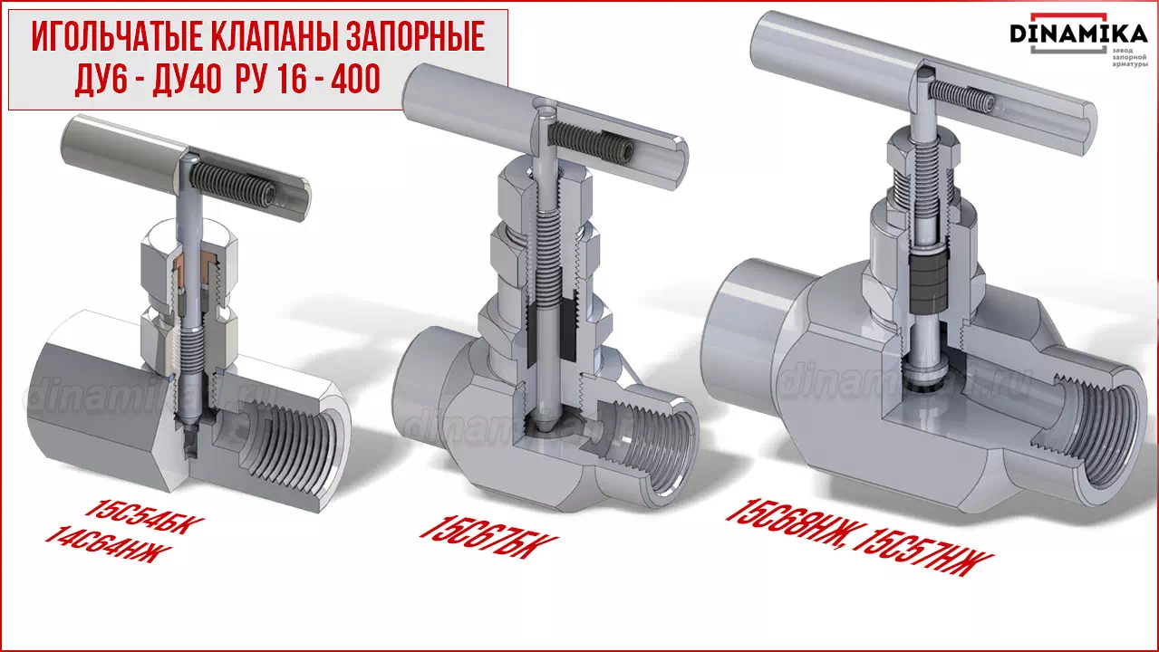 Резьбовые клапаны игольчатые муфтовые в Екатеринбурге